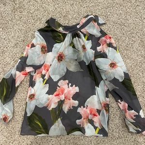 Ted Baker | Sheer Floral Blouse | Size: 3